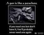 A Gun Is Like a Parachute...
